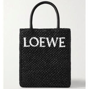 BN Loewe raffia crossbody tote